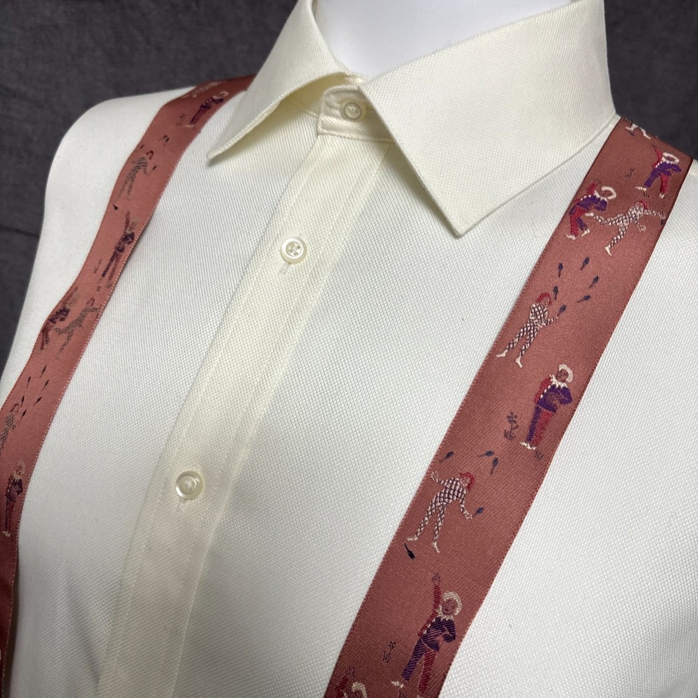 Trafalgar Suspenders Limited Edition Silk Harlequin Jester Juggler Pink Braces *